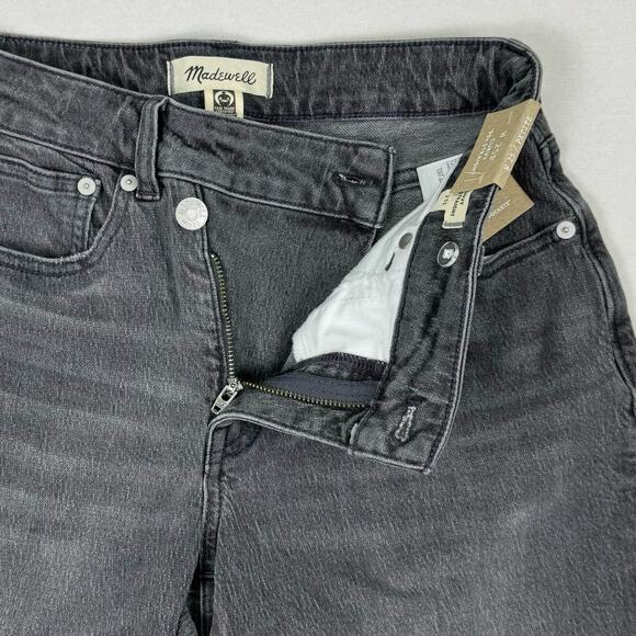 Madewell Jean Womens 25 Petite Gray Curvy 90s Straight Leg Cross Tab Closure - Picture 3 of 16